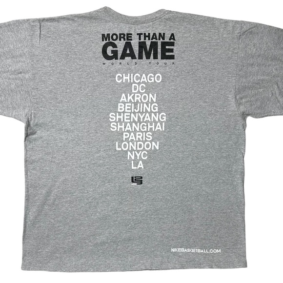 Nike Lebron James More Than a Game World Tour Graphic T-Shirt Grey Men’s XL - Picture 2 of 10
